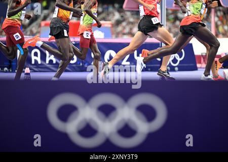 Saint Denis, Frankreich. August 2024. Olympische Spiele, Paris 2024, Leichtathletik, Stade de France, 10.000 m, Männer, die Athleten in Aktion. Quelle: Sven Hoppe/dpa/Alamy Live News Stockfoto