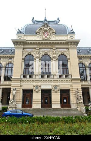 Renovierte Fassade des Kaiserlichen Kurhauses, Karlsbad, Böhmen, Tschechische Republik Stockfoto