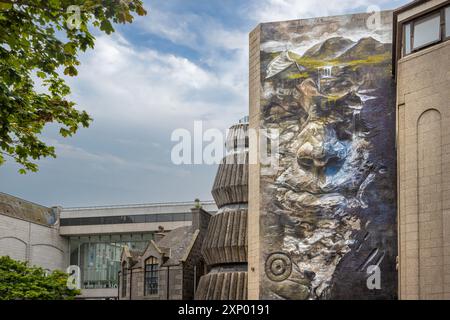 Aberdeen in Schottland ist eines der beliebtesten Streetart-Reiseziele der Welt und bekannt für seine großformatigen Wandmalereien im Stadtzentrum. Stockfoto