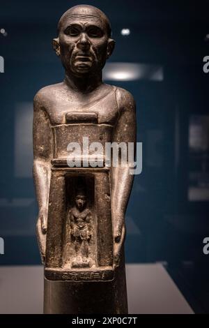 Sematauy-Statue, Basalt, ptolemäische Dynastie, 150-30 v. Chr., Ägypten, Sammlung des British Museum Stockfoto