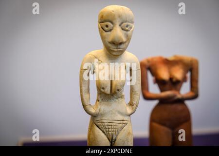 Elfenbeinfiguren. Altägyptisch, frühes mittleres Prädynastisches, 4400-3900 v. Chr., Britisches Museum, London, England, Großbritannien Stockfoto