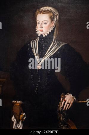 Alonso Sanchez Coello, Porträt von Juana von Österreich, Prinzessin von Portugal, Museo de Bellas Artes, Bilbao, Spanien Stockfoto