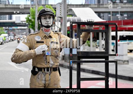 Verkehrspolizisten-Dummy, Bangkok, Thailand Stockfoto