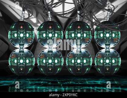 Quantencomputer-Array, konzeptuelle Illustration. Stockfoto