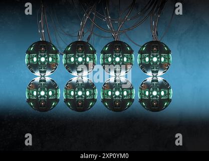 Quantencomputer-Array, konzeptuelle Illustration. Stockfoto