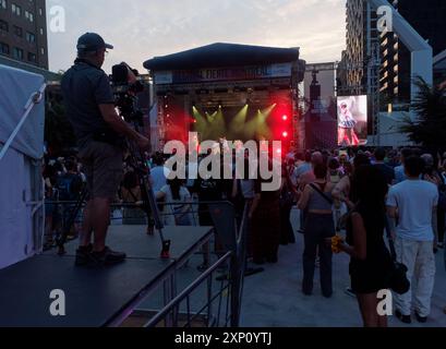 August 20204. Montreal Pride Festival, Bloc Bollywood, ein Flaggschiff des Festivals. Montreal, Quebec, Kanada; Richard Prudhomme/Alamy Live News Stockfoto