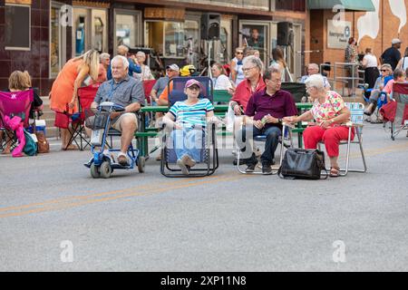 Das 5. Jährliche Old Couch Music fest im Capitol Theater in Burlington, Iowa Stockfoto