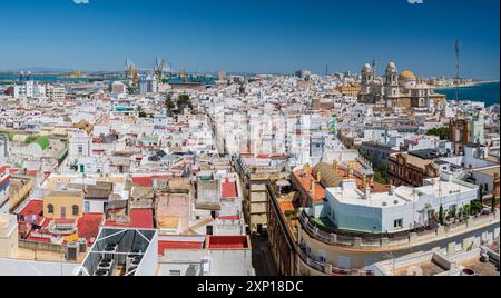 Altstadt Skyline, Cadiz, Andalusien, Spanien Stockfoto