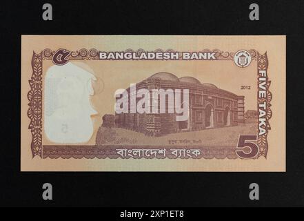 Sheikh Mujibur Rahman Porträt aus der Vorderseite der Bangladesch-10-Taka-Banknote Stockfoto