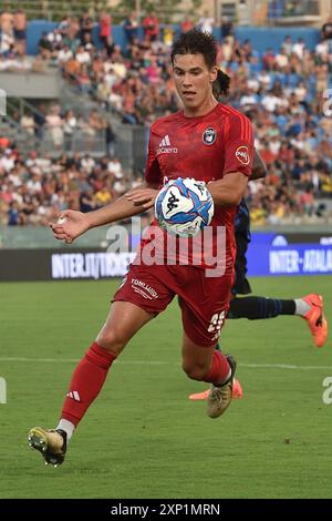 Pietro Beruatto (Pisa) während Pisa SC vs Inter - FC Internazionale, Freundschaftsfußballspiel in Pisa, Italien, 02. August 2024 Stockfoto