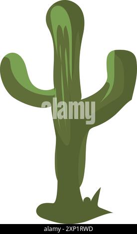 Grünes Symbol für saftige Farbe. Wachsende Wüstenpflanze Stock Vektor