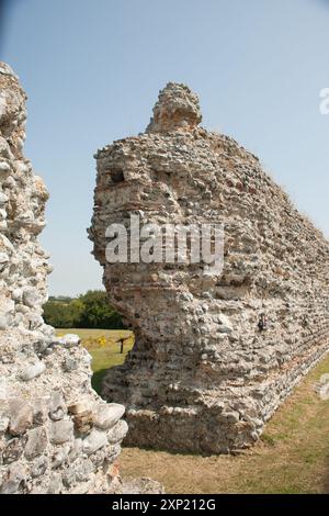 Richborough, römisches Fort und Amphitheater Stockfoto