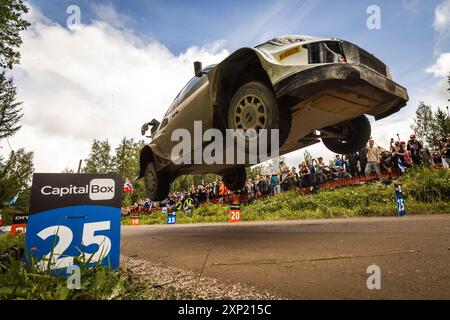 05 PAJARI Sami, MALKONEN Enni, Toyota GR Yaris Rally1, Aktion während der Rallye, Finnland. , . WRC World Rallye Car Championship, vom 1. Bis 4. August 2024 in Jyvaskyla, Finnland - Foto Nikos Katikis/DPPI Credit: DPPI Media/Alamy Live News Stockfoto