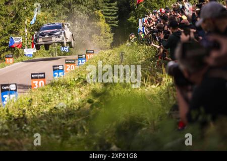 18 KATSUTA Takamoto, JOHNSTON Aaron, Toyota GR Yaris Rally1, Action während der Rallye, Finnland. , . WRC World Rallye Car Championship, vom 1. Bis 4. August 2024 in Jyvaskyla, Finnland - Foto Nikos Katikis/DPPI Credit: DPPI Media/Alamy Live News Stockfoto