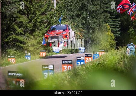 39 LATVALA Jari-Matti - HÄNNINEN Juho, Toyota Yaris Rally2, Aktion während der Rallye, Finnland. , . WRC World Rallye Car Championship, vom 1. Bis 4. August 2024 in Jyvaskyla, Finnland - Foto Nikos Katikis/DPPI Credit: DPPI Media/Alamy Live News Stockfoto