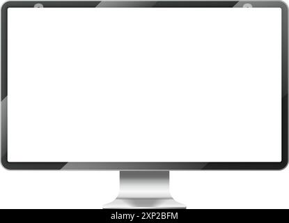 Modell anzeigen. Leerer Bildschirmrahmen des Computermonitors Stock Vektor