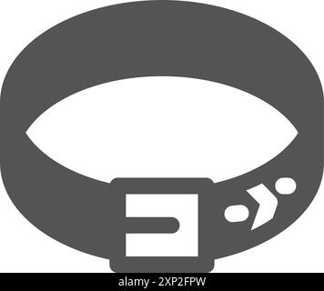 Tierhalssymbol. Symbol für Hundeledergürtel Stock Vektor