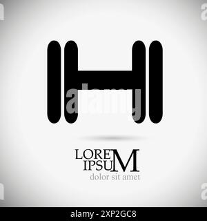 Symbol für Kurzhantel-Vektor. Gefülltes flaches Schild für mobiles Konzept und Webdesign. Symbol für Kurzhantel-Glyphe. Fitnesssymbol, Logo-Illustration. Vektorgrafiken Stock Vektor