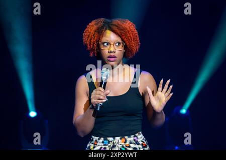 Edinburgh, Schottland, Großbritannien, 03. August 2024, Edinburgh Festival Fringe: The Pleasance startet seine Shows zum 40. Jubiläum des Fringe 2024. Im Bild: Der schwarze amerikanische Komiker Kemah Bob. Quelle: Sally Anderson/Alamy Live News Stockfoto