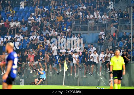 Fans von Inter während Pisa SC vs Inter - FC Internazionale, Freundschaftsfußballspiel in Pisa, Italien, 02. August 2024 Stockfoto