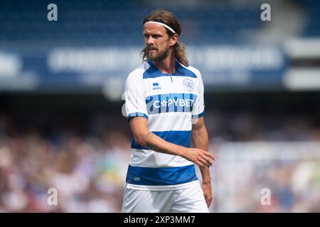 August 2024; Loftus Road Stadium, Shepherds Bush, West London, England; Football-freundlich vor der Saison, Queens Park Rangers gegen Brighton und Hove Albion; Lucas Andersen von Queens Park Rangers Credit: Action Plus Sports Images/Alamy Live News Stockfoto