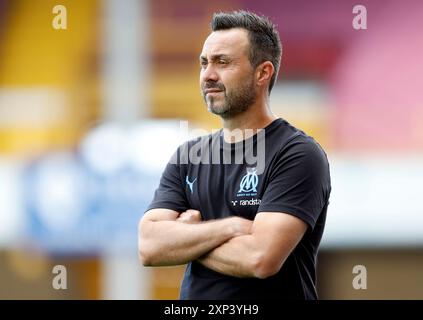 Marseille-Trainer Roberto de Zerbi während des Freundschaftsspiels vor der Saison im University of Bradford Stadium. Bilddatum: Samstag, 3. August 2024. Stockfoto