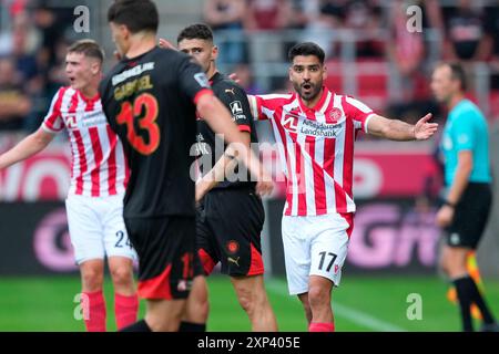 Herning, Dänemark. August 2024. Superliga-Spiel zwischen dem FC Midtjylland und AAB in der MCH Arena in Herning Samstag, 3. August 2024. (Foto: Henning Bagger/Scanpix 2024) Credit: Ritzau/Alamy Live News Stockfoto