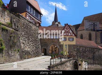 Blick auf das Stadttor „Bamberger Tor“ in Kronach - Deutschland Stockfoto