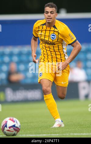 August 2024; Loftus Road Stadium, Shepherds Bush, West London, England; Fußballbegeisterte vor der Saison, Queens Park Rangers gegen Brighton und Hove Albion; Yasin Ayari von Brighton &amp; Hove Albion Credit: Action Plus Sports Images/Alamy Live News Stockfoto