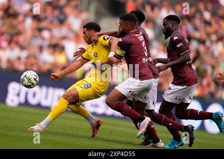 Metz, Francia. Juli 2024. Torino Che Adams während des Freundschaftsspiels zwischen Metz und Torino FC im Stadio Saint Symphorien in Metz. August 2024. Sport - Fußball - EXKLUSIVER TORINO FC (Foto: Fabio Ferrari/LaPresse) Credit: LaPresse/Alamy Live News Stockfoto