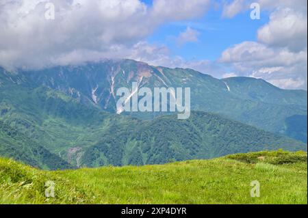 Die Japanischen Alpen und die Hakuba-Bergkette in der Präfektur Nagano Stockfoto