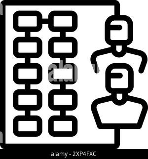 Programmierer arbeiten gemeinsam an einem Softwareentwicklungsprojekt unter Verwendung agiler Methoden Stock Vektor