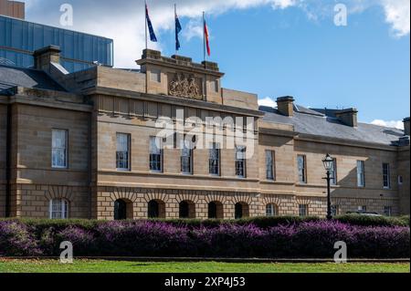 Das Parlament von Tasmanien ist die Zweikammerversammlung des australischen Bundesstaates Tasmania. Er folgt einem aus Westminster stammenden Parlament Stockfoto