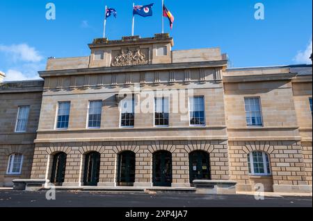 Das Parlament von Tasmanien ist die Zweikammerversammlung des australischen Bundesstaates Tasmania. Er folgt einem aus Westminster stammenden Parlament Stockfoto