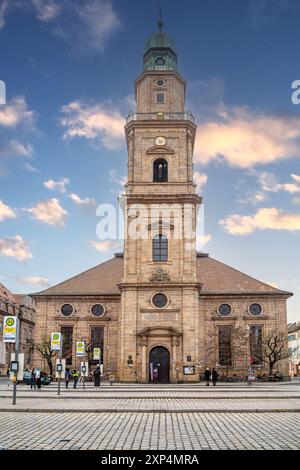 Mittelalterliche Hugenottenkirche, Erlangen, Bayern, Deutschland Stockfoto