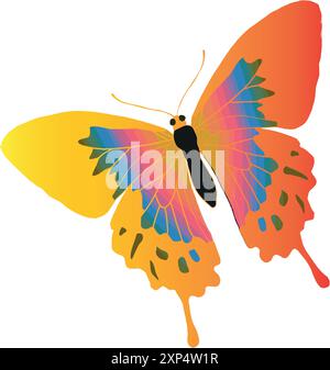 Bunte Schmetterling Vektor-Kunst Illustrationen. Stock Vektor