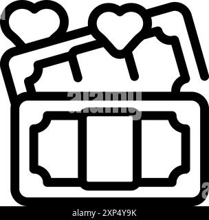 Geldbörse voller Liebesherzen für Wohltätigkeitsspenden, finanzielle Unterstützung, Liebe und Großzügigkeit Stock Vektor