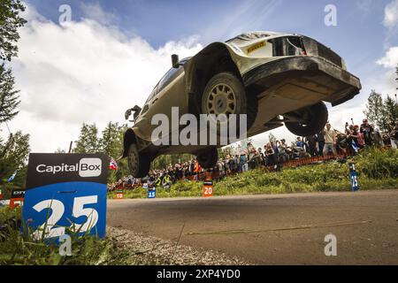 05 PAJARI Sami, MALKONEN Enni, Toyota GR Yaris Rally1, Aktion während der Rallye Finnland 2024, 9. Runde der WRC-Weltmeisterschaft 2024, vom 1. Bis 4. August 2024 in Jyvaskyla, Finnland Stockfoto