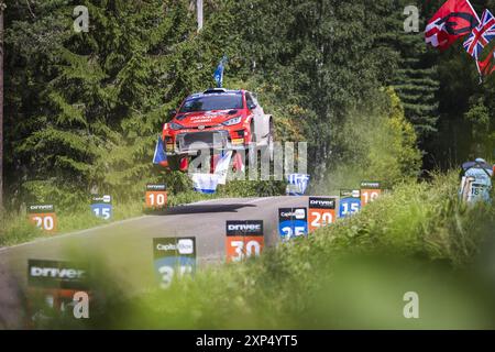 39 LATVALA Jari-Matti - HÃNNINEN Juho, Toyota Yaris Rally2, Aktion während der Rallye Finnland 2024, 9. Runde der WRC-Weltmeisterschaft 2024, vom 1. Bis 4. August 2024 in Jyvaskyla, Finnland Stockfoto