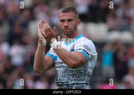 Rumpf, Großbritannien. August 2024. Das MKM Stadium, West Park, Hull, Humberside, East Yorkshire, August 2024. Betfred Super League Hull FC gegen St Helens Jack Walker of Hull FC Credit: Touchlinepics/Alamy Live News Stockfoto