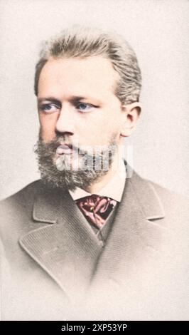 Porträt von Pjotr Iljitsch Tschaikowski. Ca. 1880-86. Foto: Vezenberg & Co., St. Petersburg. Stockfoto