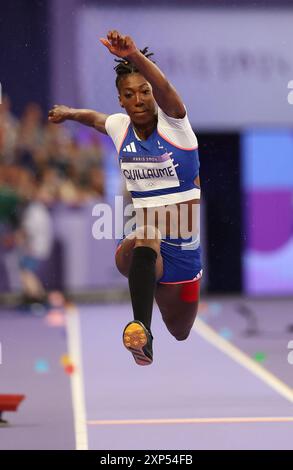 Paris, Frankreich. August 2024. Ilionis Guillaume aus Frankreich tritt beim Dreifachfinale der Frauen bei den Olympischen Spielen 2024 in Paris am 3. August 2024 an. Quelle: Li Ming/Xinhua/Alamy Live News Stockfoto