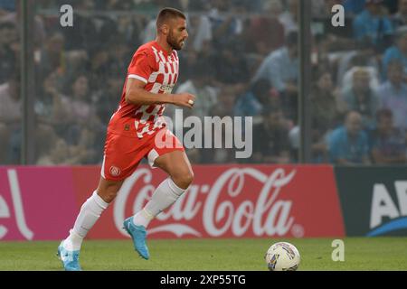 Castel di Sangro, Italien, 3. August ,2024 David Lopez von Girona FC in Aktion während des Fußball-Freundschaftsspiels zwischen SSC Napoli und Girona FC:Agostino Gemito/Alamy Live News Stockfoto