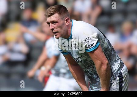 Rumpf, Großbritannien. August 2024. Das MKM Stadium, West Park, Hull, Humberside, East Yorkshire, August 2024. Betfred Super League Hull FC gegen St Helens Ed Chamberlain of Hull FC Credit: Touchlinepics/Alamy Live News Stockfoto