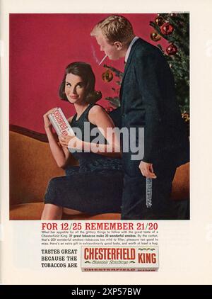 Vintage Playboy Magazin Dezember 1962 Ausgabe Werbung, USA Stockfoto