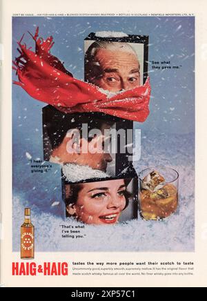 Vintage Playboy Magazin Dezember 1962 Ausgabe Werbung, USA Stockfoto