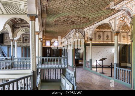 Birgi, Odemis, Izmir Türkei 10. Juli 2024: Cakiraga Mansion, ein Beispiel der osmanischen Zivilarchitektur, erbaut 1761 und heute als Museum genutzt Stockfoto