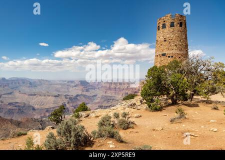 Desert View Wachturm auf der South Rim des Grand Canyon in Arizona Stockfoto
