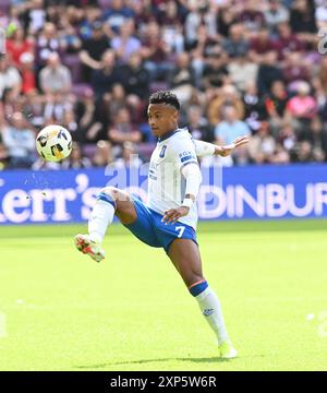 Tynecastle Park. Edinburgh.Scotland.UK.3. August 24 William Hill Scottish Premiership Match Hearts vs Rangers Oscar Cortes of Rangers Credit: eric mccowat/Alamy Live News Stockfoto