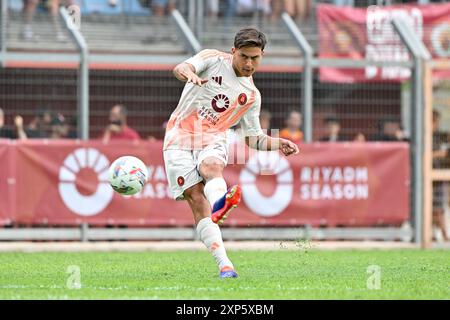 Rieti, Italien. August 2024. Stadio Centro Italia Manlio Scopigno, Rieti, Italien - Paulo Dybala von AS Romaduring Friendly Football Match, Roma vs Olympiakos, 3. August 2024 (Foto: Roberto Ramaccia/SIPA USA) Credit: SIPA USA/Alamy Live News Stockfoto